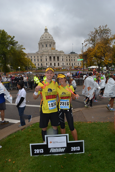 Finishing in front of the State Capitol