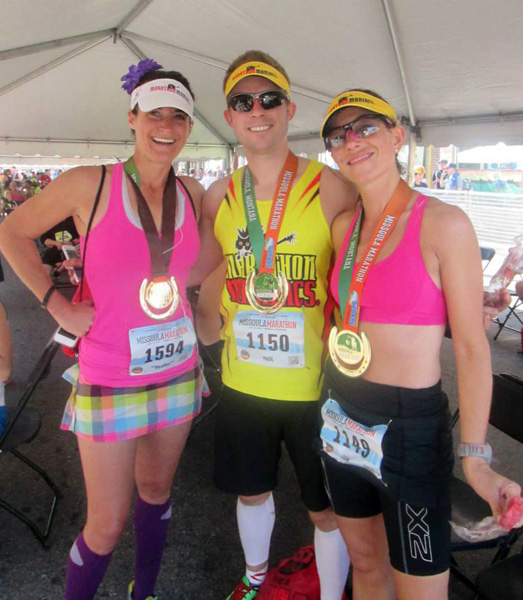 With our friend Heather at the finish tent. Photo credit: Heather Ziegler