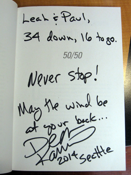 Book signed.. thanks Dean!