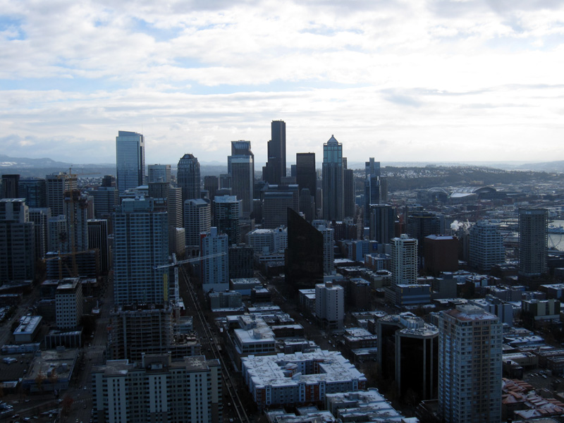 View of downtown Seattle from the top