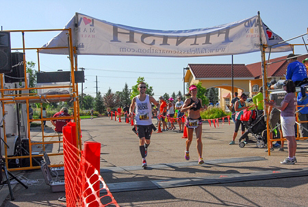 Crossing the finish
